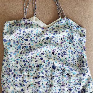 Candies Blue Floral Tank Top Strappy Sz Small